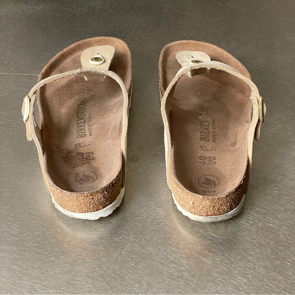 Silvery Pink Iridescent embossed leather Birkenstock Sandals, EU 40/US 9/9.5 - Picture 7 of 16